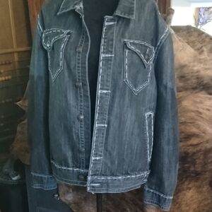 Women's  Black/Gray Denim Jacket